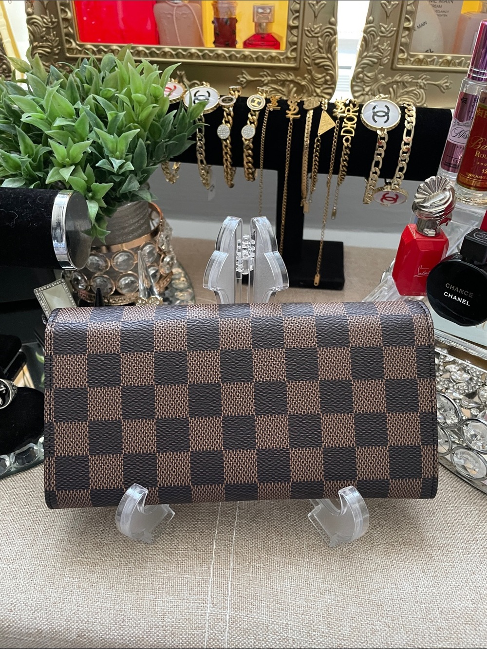 ✨🤎 Brown Checkered Women's Wallet🤎✨NEW - Picture 4 of 6
